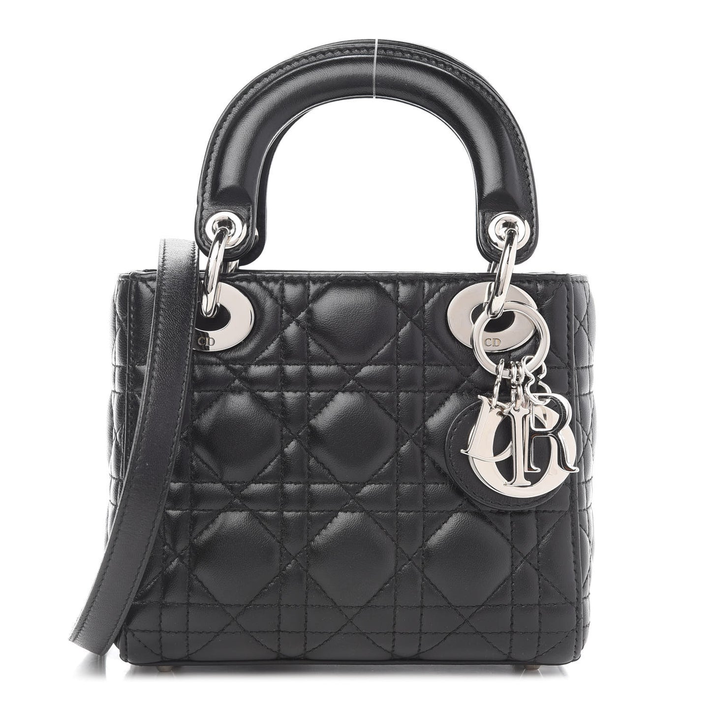Lambskin Cannage Mini Lady Dior Black