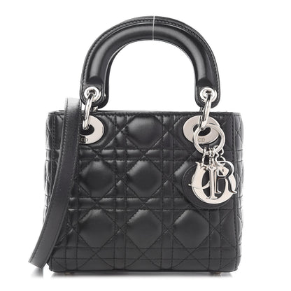 Christian Dior Lambskin Cannage Mini Lady Dior Black 1 of 8