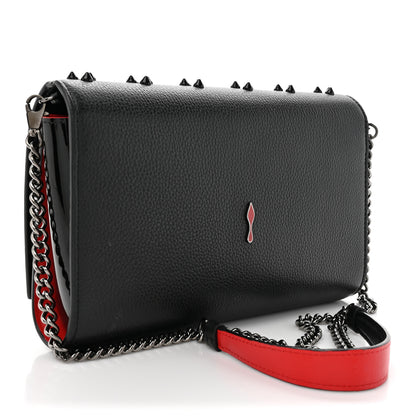 Christian Louboutin Calfskin Spikes Loubinthesky Paloma Clutch Black 3 of 12