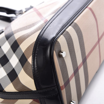 Burberry Patent Supernova Check Tote Black 8 of 11