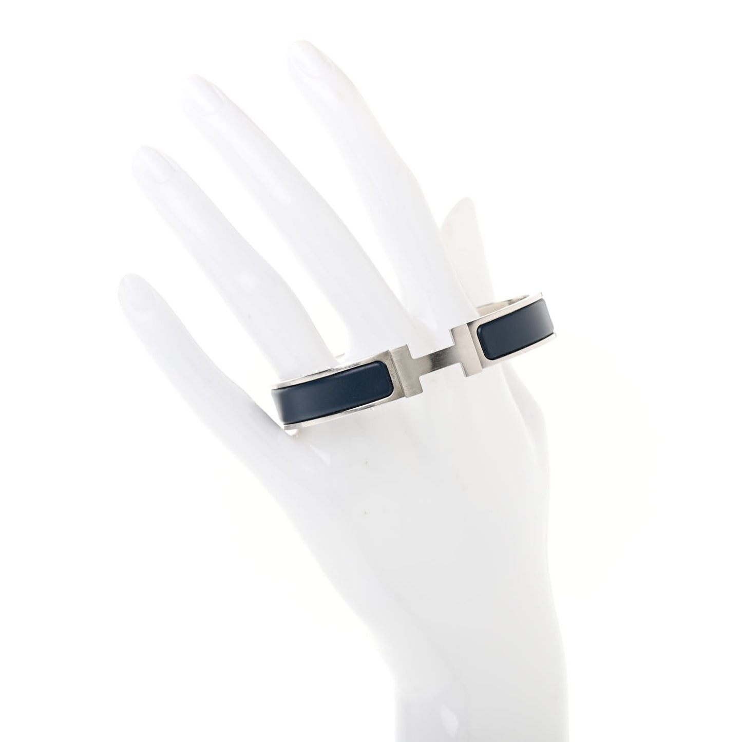 Matte Enamel Narrow Clic Clac HH Bracelet GM Bleu Nuit