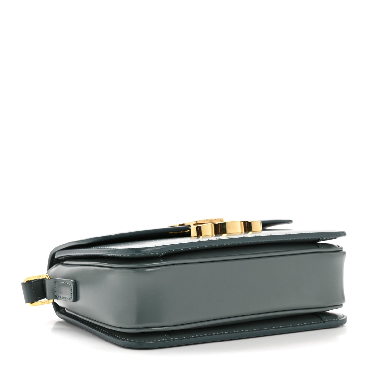 Celine Shiny Calfskin Teen Triomphe Petrol 4 of 14