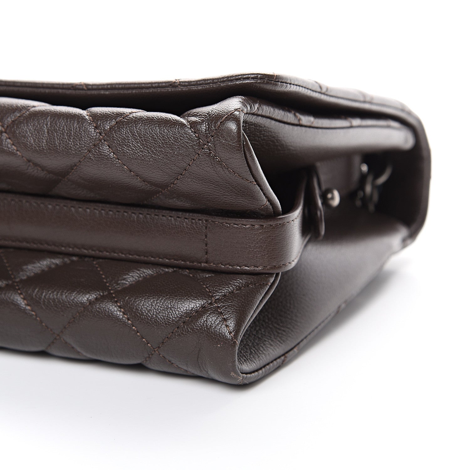 Chanel Metallic Goatskin Large City Rock Flap Brown 9 of 10