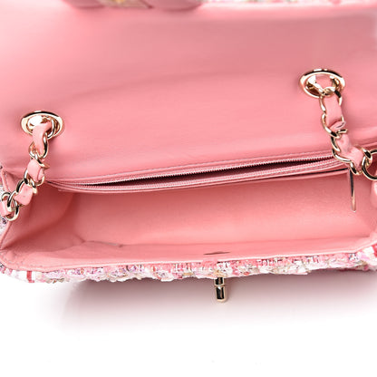 Chanel Tweed Braid Mini Flap White Pink 5 of 11