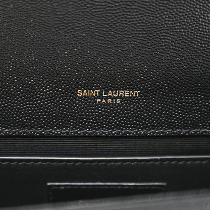 Saint Laurent Grain De Poudre Small Monogram Kate Satchel Black 6 of 12