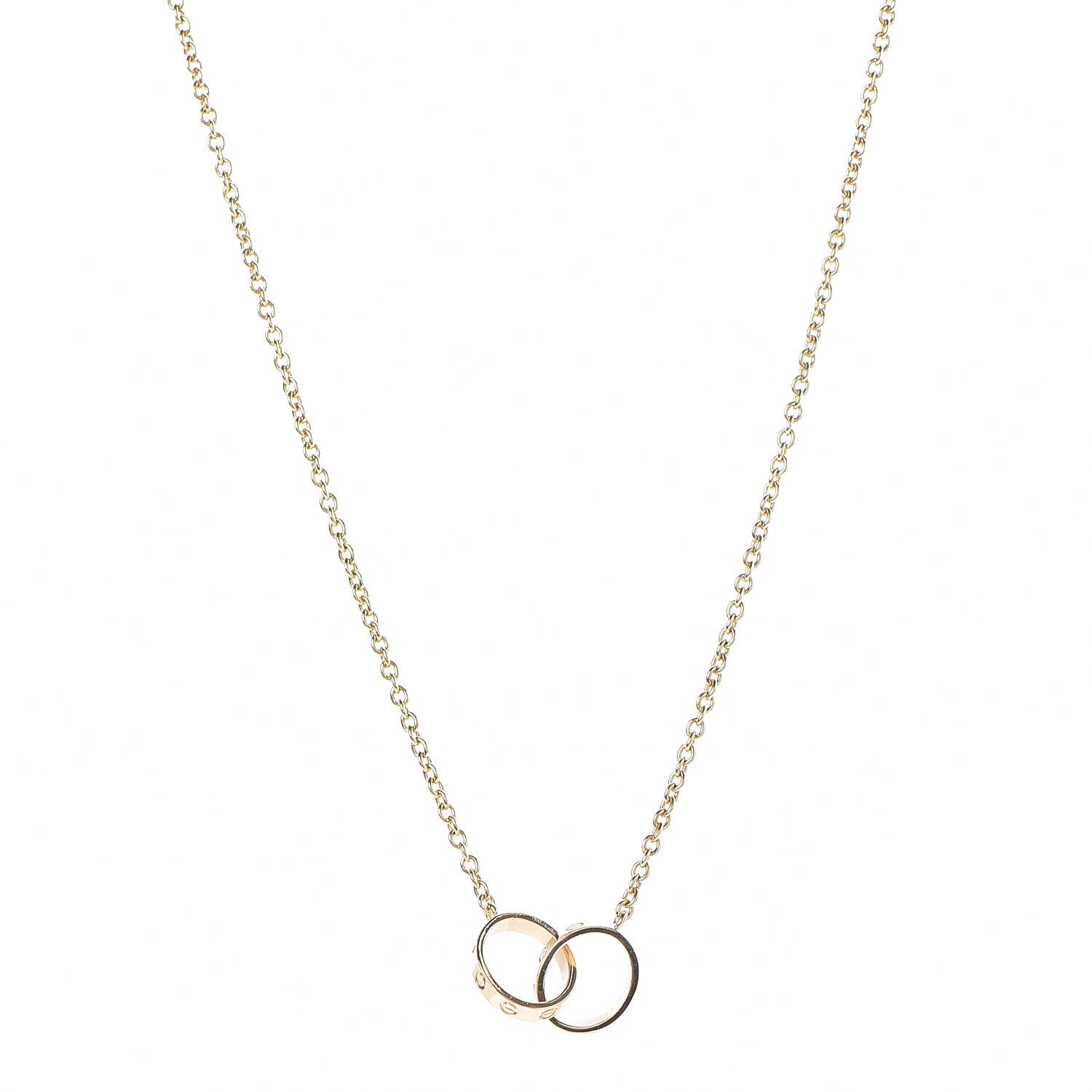 Cartier 18K Yellow Gold Interlocking LOVE Necklace 1 of 6
