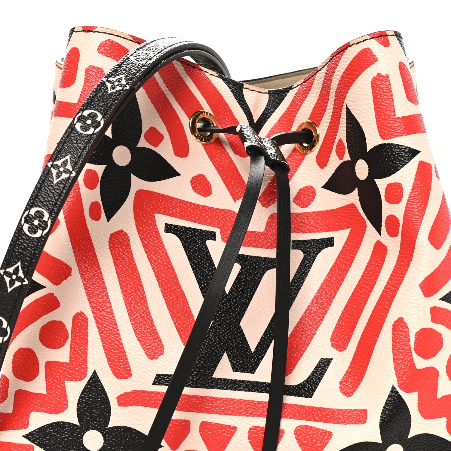 Louis Vuitton Monogram Giant Crafty NeoNoe MM Creme Rouge Black 7 of 10