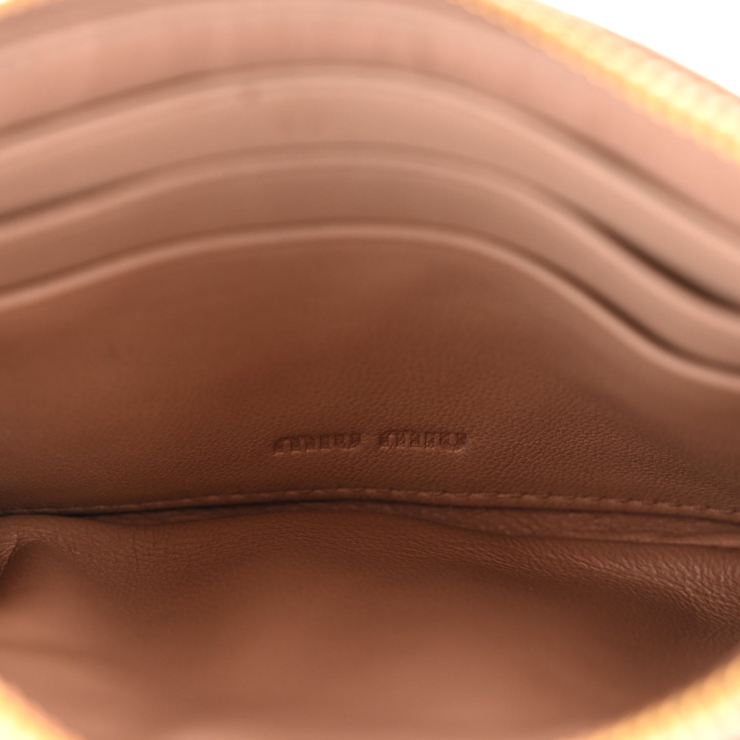 Nappa Matelasse Wristlet Cammeo