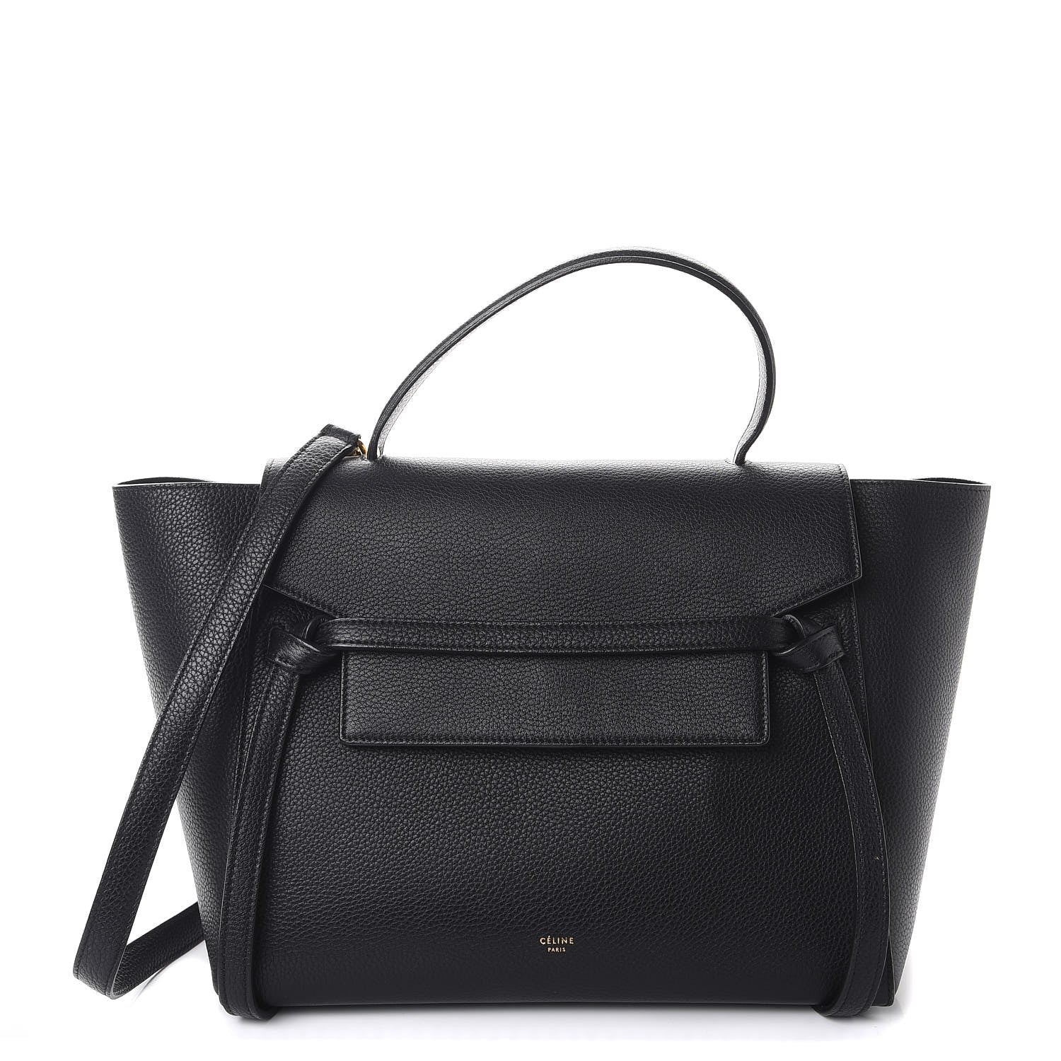 Celine Grained Calfskin Mini Belt Bag Black 1 of 13