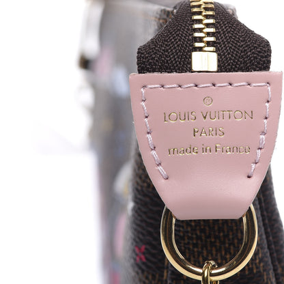 Louis Vuitton Damier Ebene 2020 Christmas Animation Big Wheel Mini Pochette Accessories Rose Ballerine 6 of 9