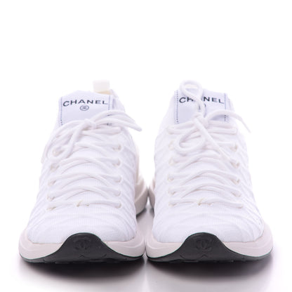 Chanel Mixed Fibers Quilted Womens CC Sneakers 40 White 2 of 10