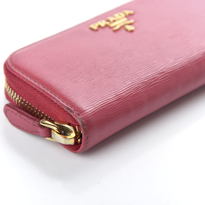 Prada Vitello Move Metal Zip Around 6 Key Holder Ibisco 8 of 9