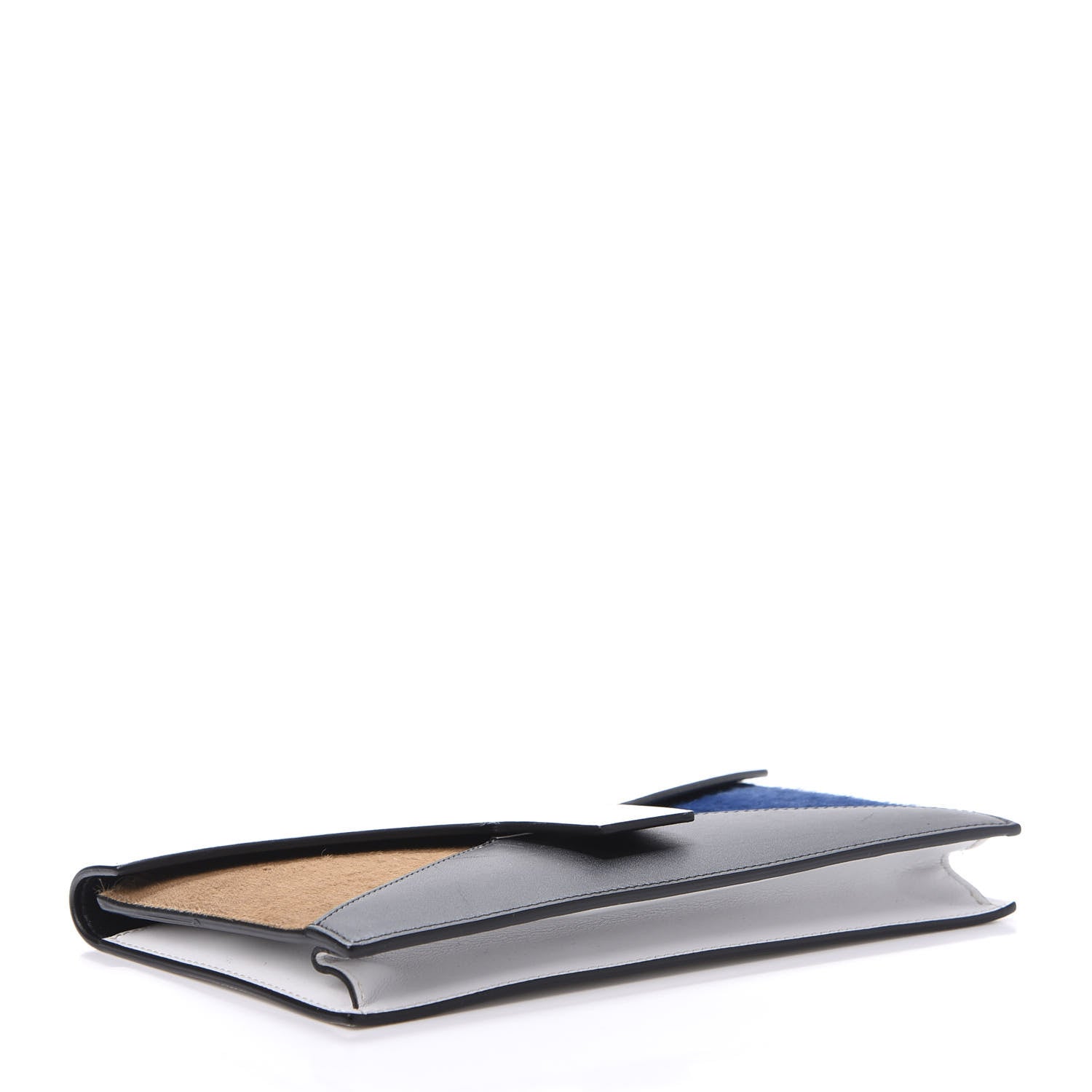 Celine Pony Hair Calfskin Diamond Clutch Wallet White 4 of 11