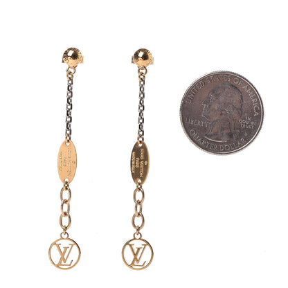 Louis Vuitton Logomania Earrings Gold 2 of 4