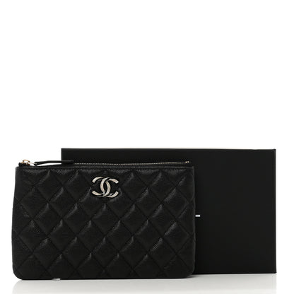 Chanel Caviar Quilted Crystal Enamel Cosmetic Case Black 8 of 8