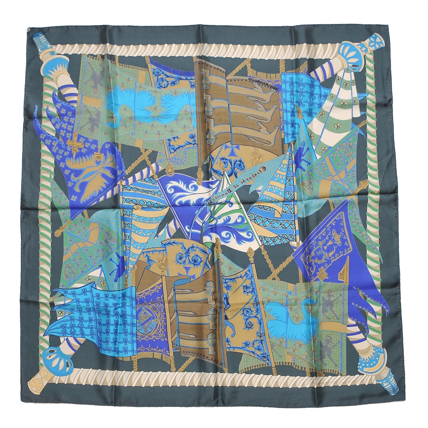 Hermes Silk Etendards et Bannieres Scarf 90 3 of 8