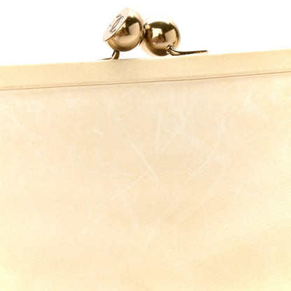 Chanel Glazed Calfskin Kisslock Frame Bag Beige 11 of 11