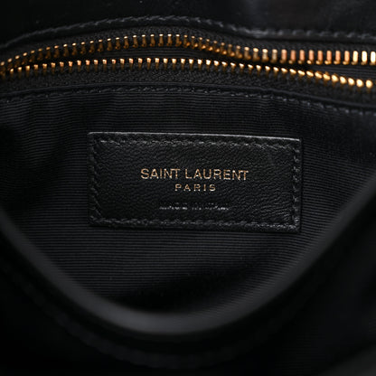 Saint Laurent Calfskin Y Quilted Monogram Toy Loulou Crossbody Bag Black 6 of 12