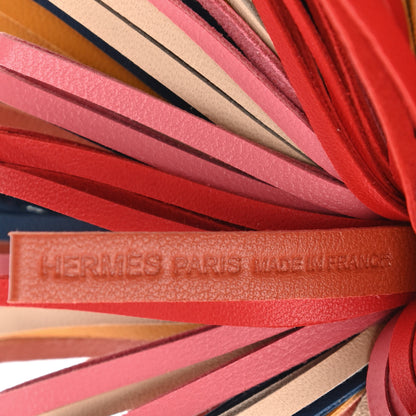 Hermes Lambskin Carmen Tassel Key Holder Cornaline Jaune D'Or Bleu Orange Pale Rose Rouge 3 of 3