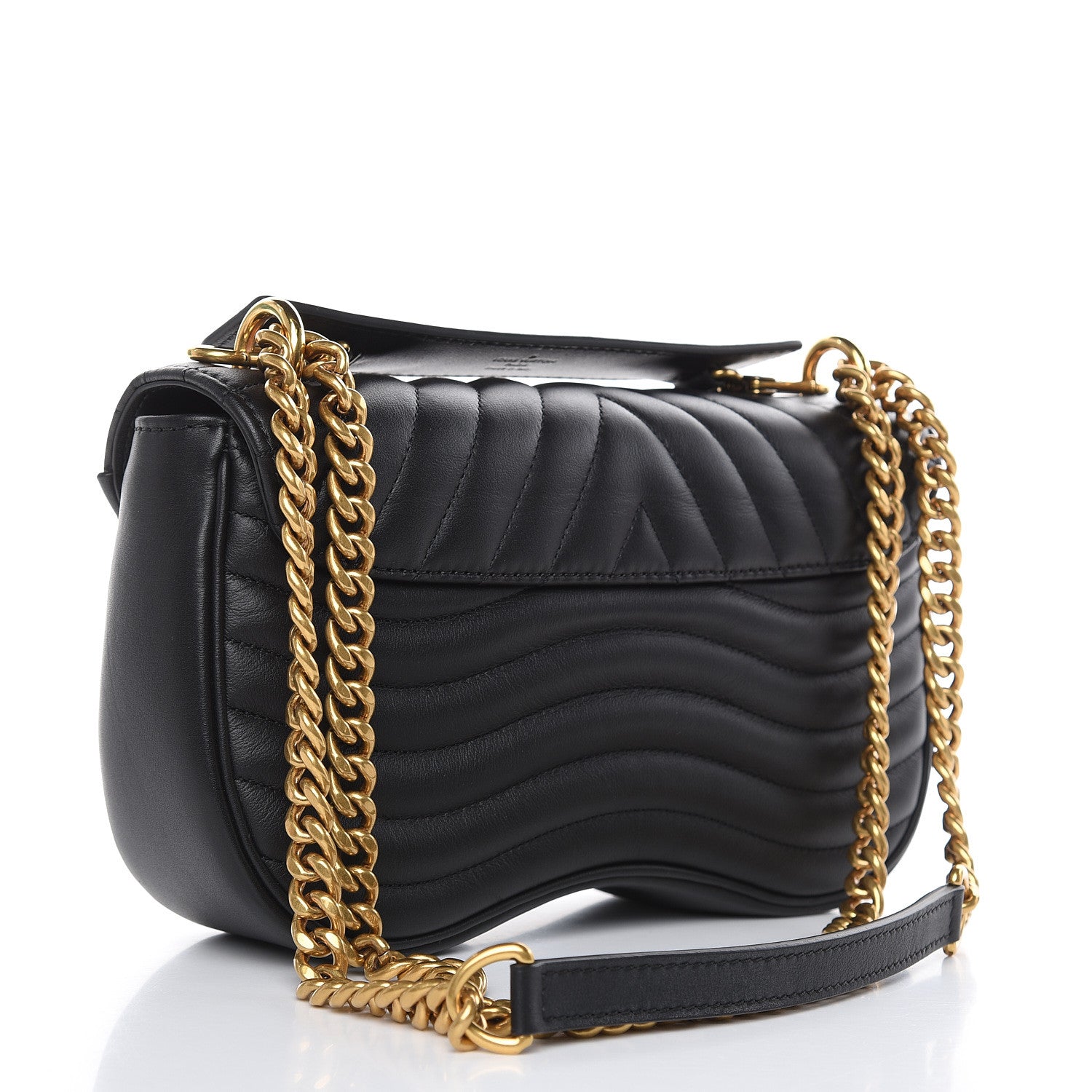 Louis Vuitton Calfskin New Wave Chain MM Black 3 of 10