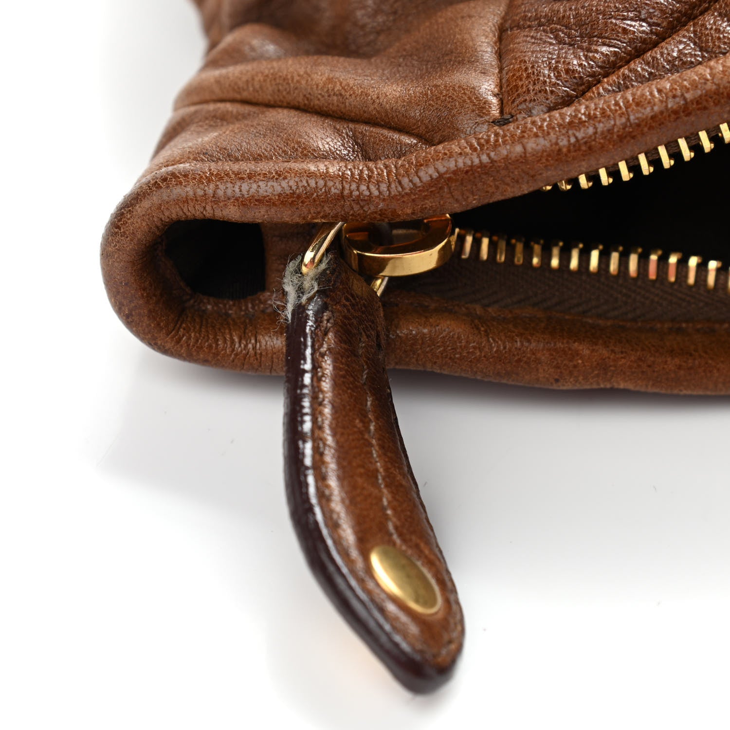 Miu Miu Nappa Large Patchwork Tote Brown 15 of 23