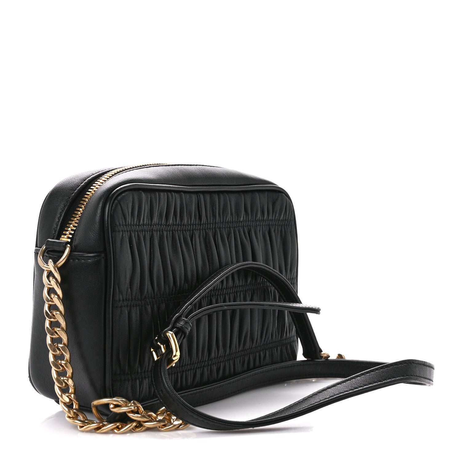 Prada Nappa Gaufre Camera Bag Black 3 of 13
