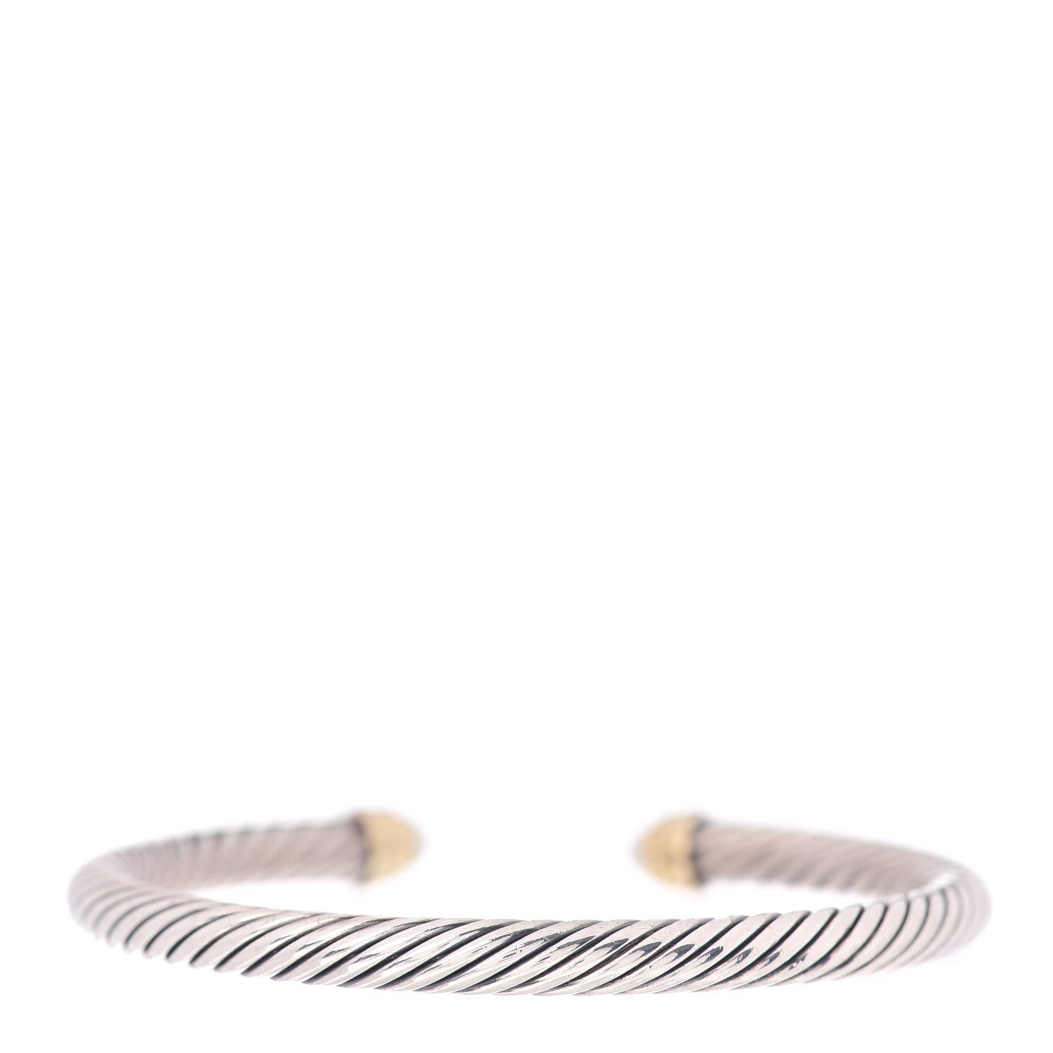 David Yurman Sterling Silver 14K Yellow Gold Pearl 5mm Cable Classics Petite Color Bracelet 3 of 4