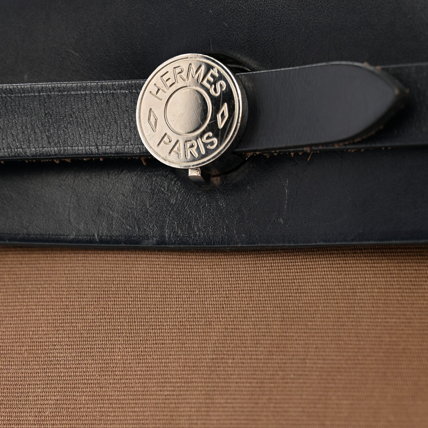 Hermes Toile Officier Vache Hunter Herbag Zip 31 PM Etoupe Bleu Indigo 12 of 14