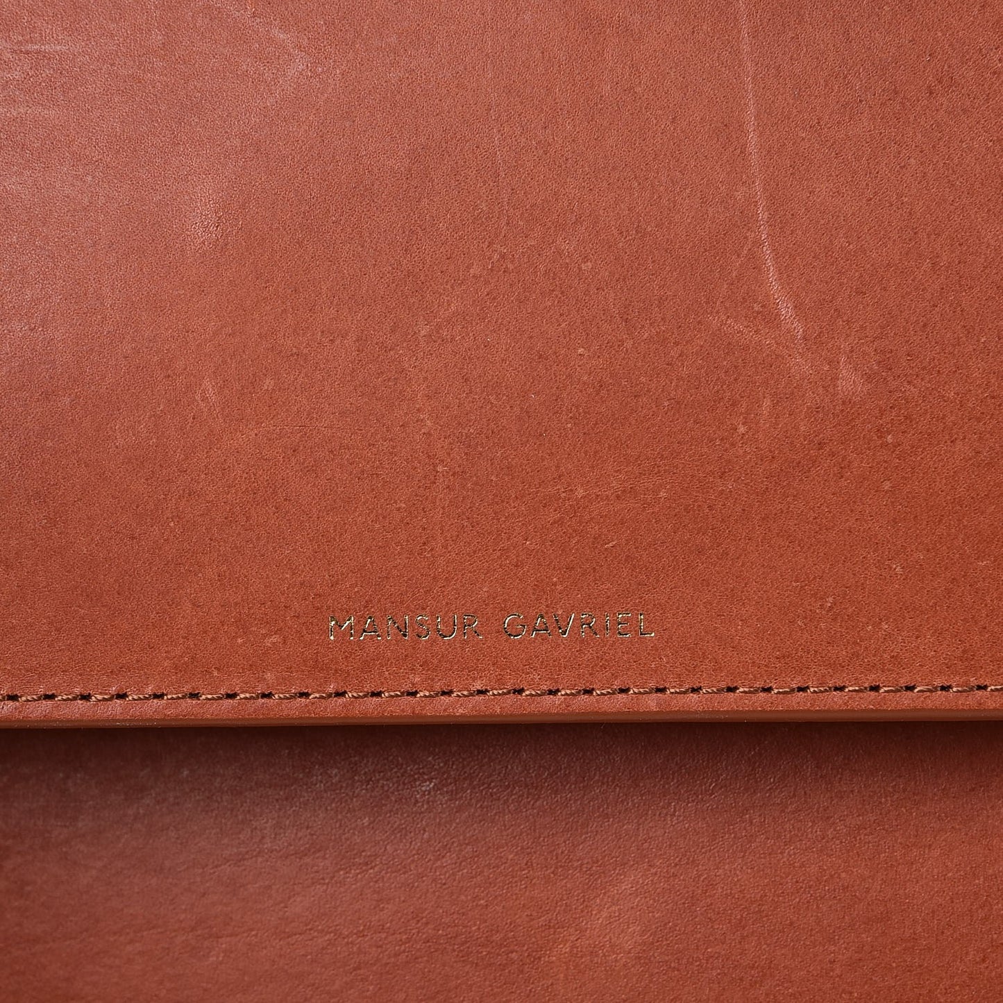 Calfskin Small Shopping Tote Brandy