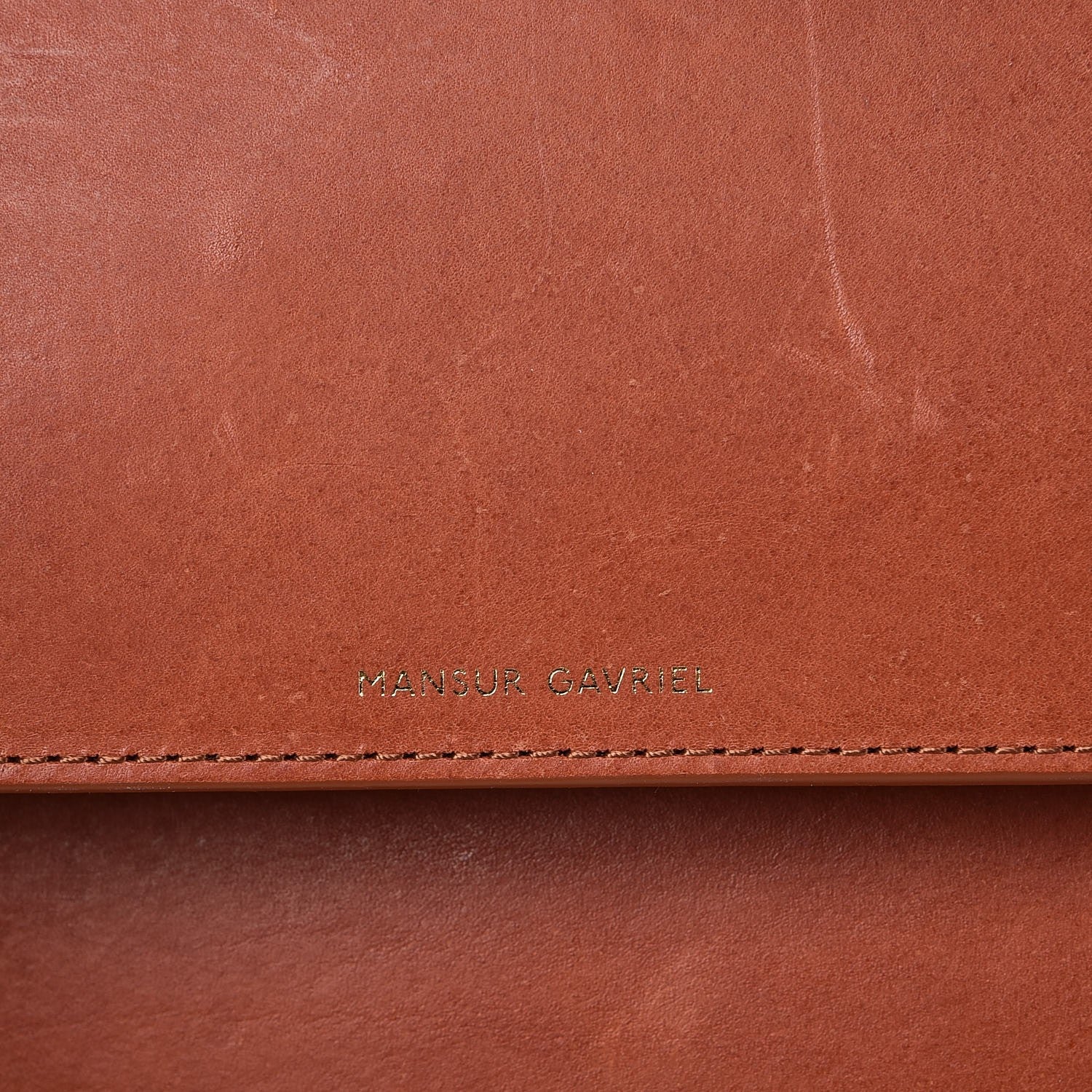 Mansur Gavriel Calfskin Small Shopping Tote Brandy 7 of 15