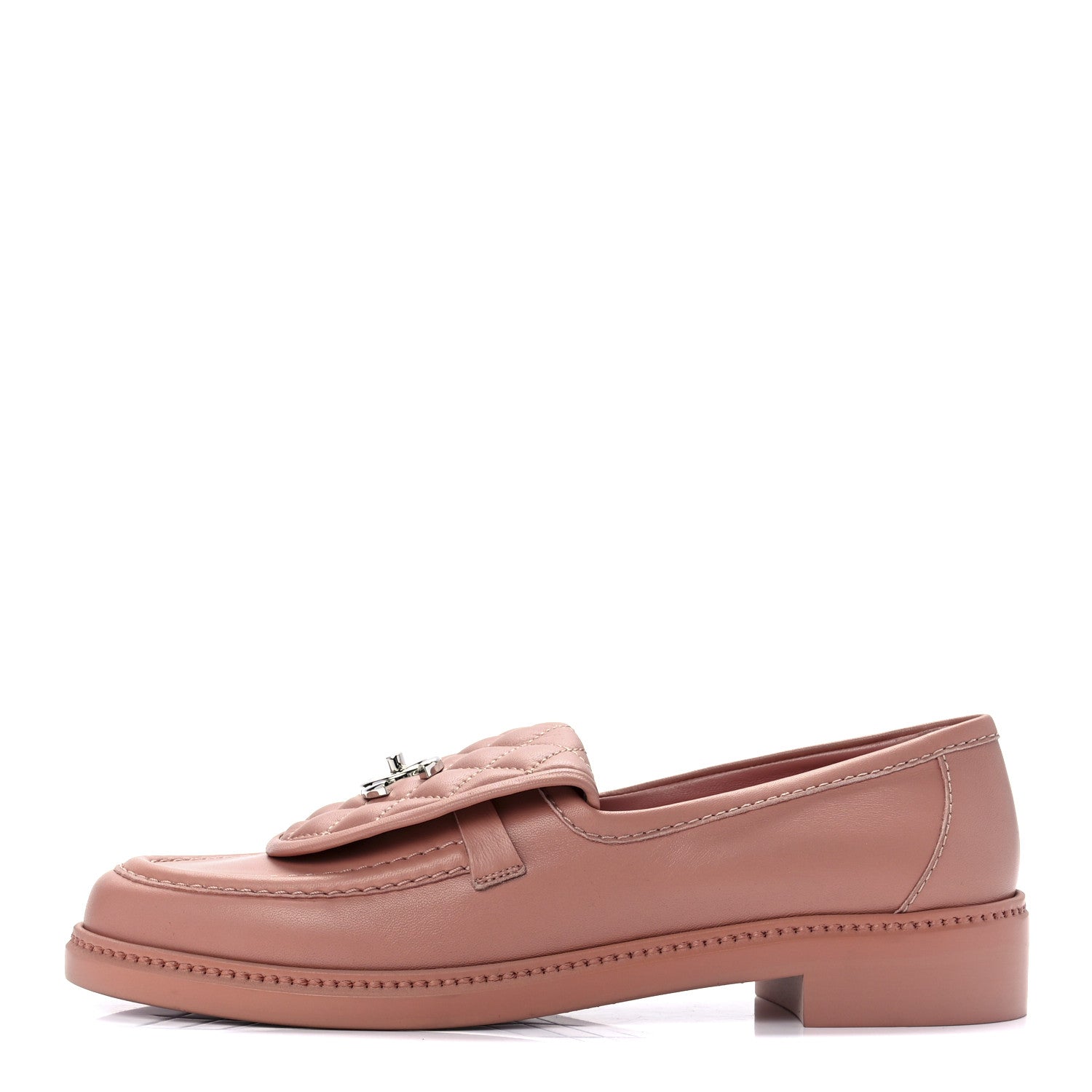 Chanel Lambskin Quilted CC Turnlock Loafers 41 Dark Pink 1 of 9