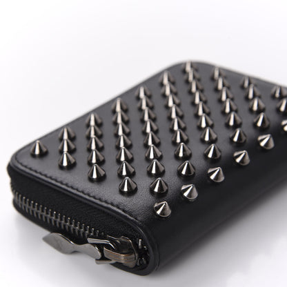 Christian Louboutin Calfskin Spiked Panettone Coin Purse Black 6 of 9