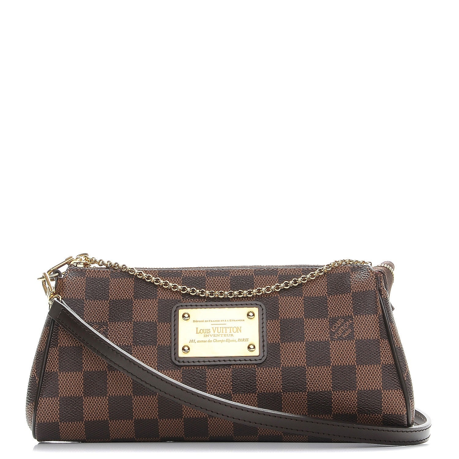 Louis Vuitton Damier Ebene Eva Clutch 1 of 7
