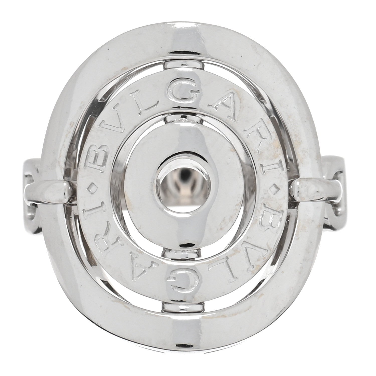Bulgari 18K White Gold Astrale Cerchi Ring 54 7 1 of 5