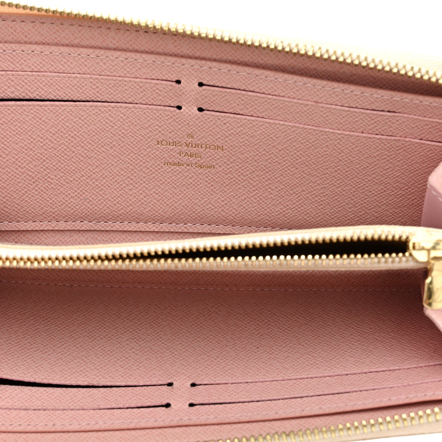 Louis Vuitton Damier Azur Clemence Wallet Rose Ballerine 6 of 10