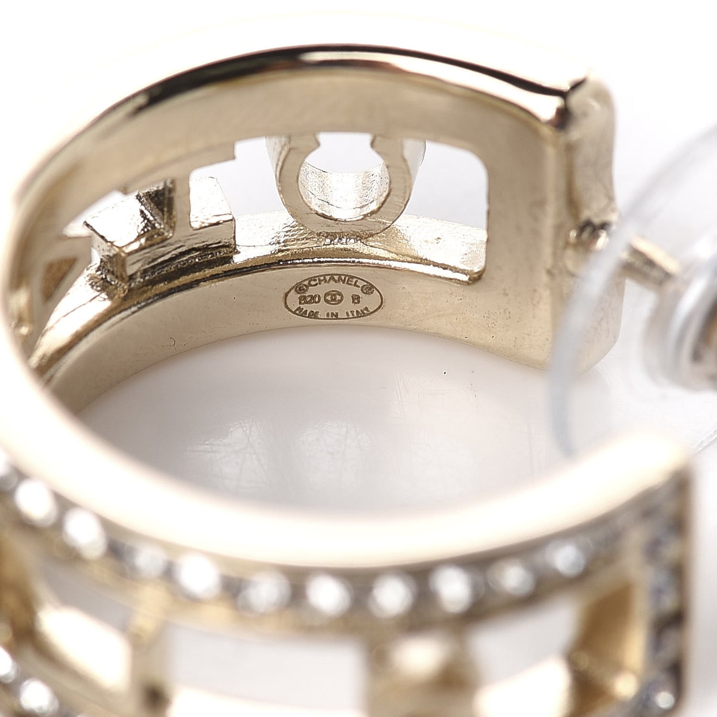 Metal Crystal Bow-tiful CC Hoop Earrings Gold