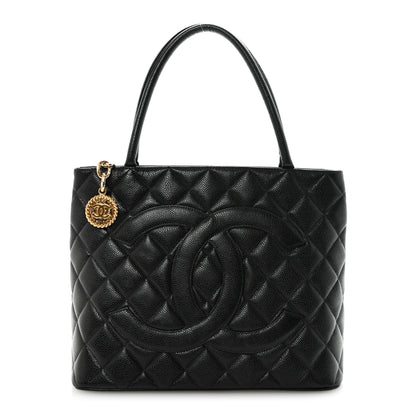 Chanel Caviar Quilted Medallion Tote Black 1 of 10