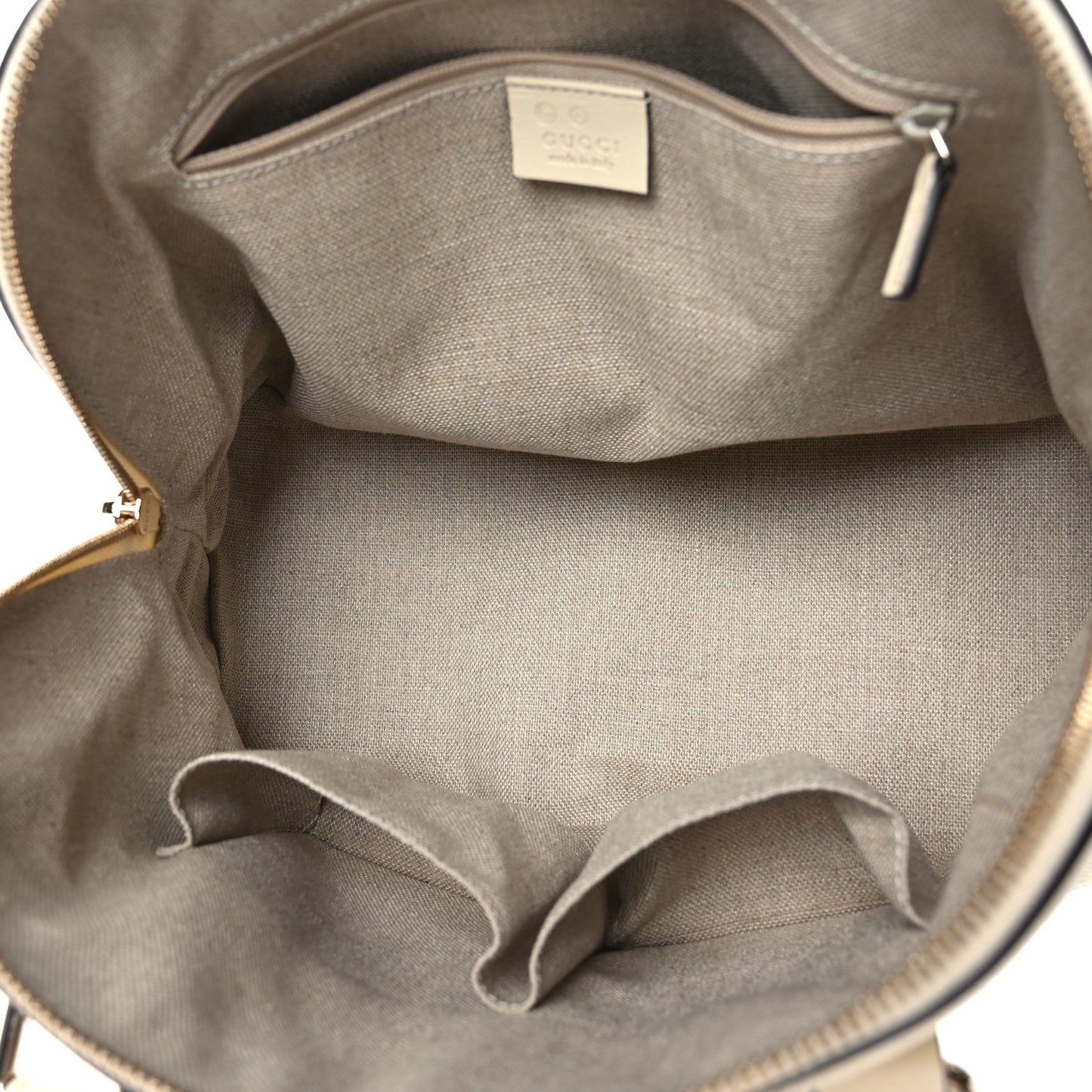 Soft Microguccissima Medium Dome Bag Ivoire