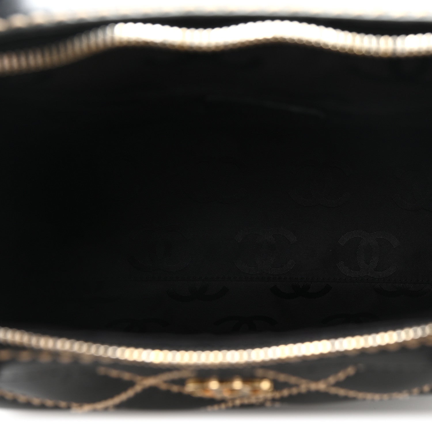 Chanel Calfskin Wild Stitch Vertical Top Handle Bag Black 6 of 12