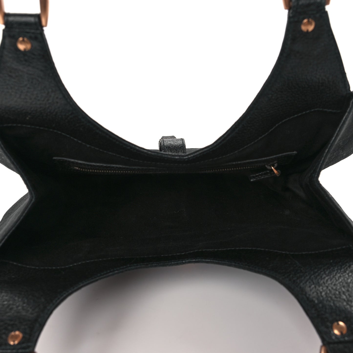 Monogram Calfskin Large Bardot Tote Black