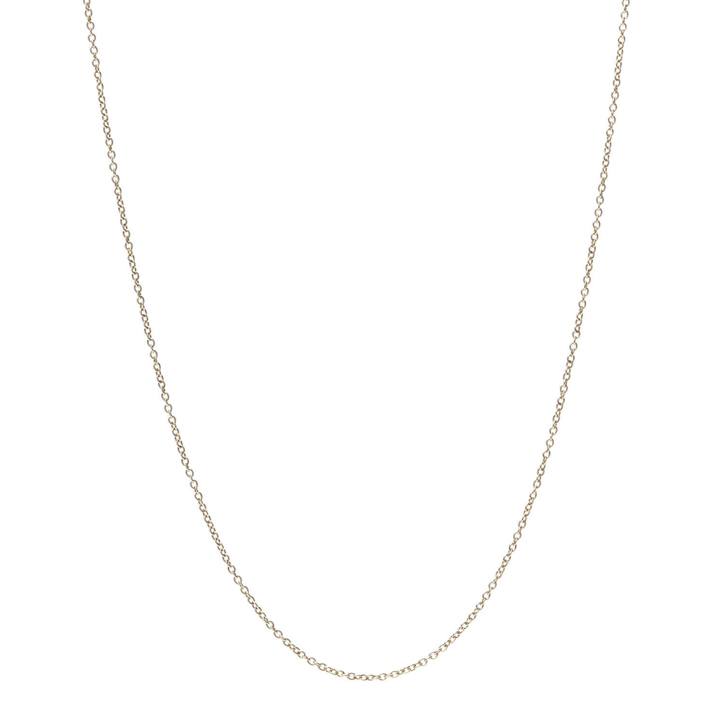 18K Yellow Gold Chain Necklace 18"