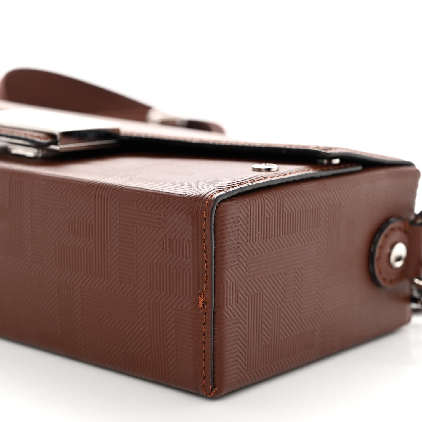 Vitello King FF Lines Embossed Baguette Soft Trunk Ghianda