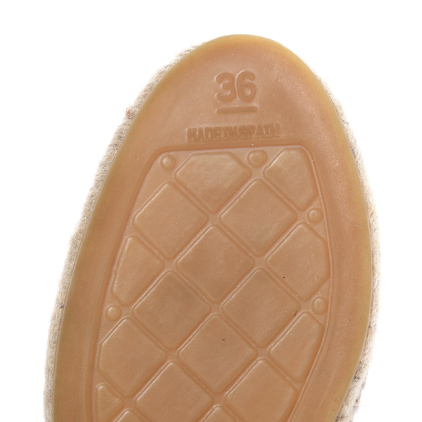 Lambskin CC Espadrilles 36 Beige Black