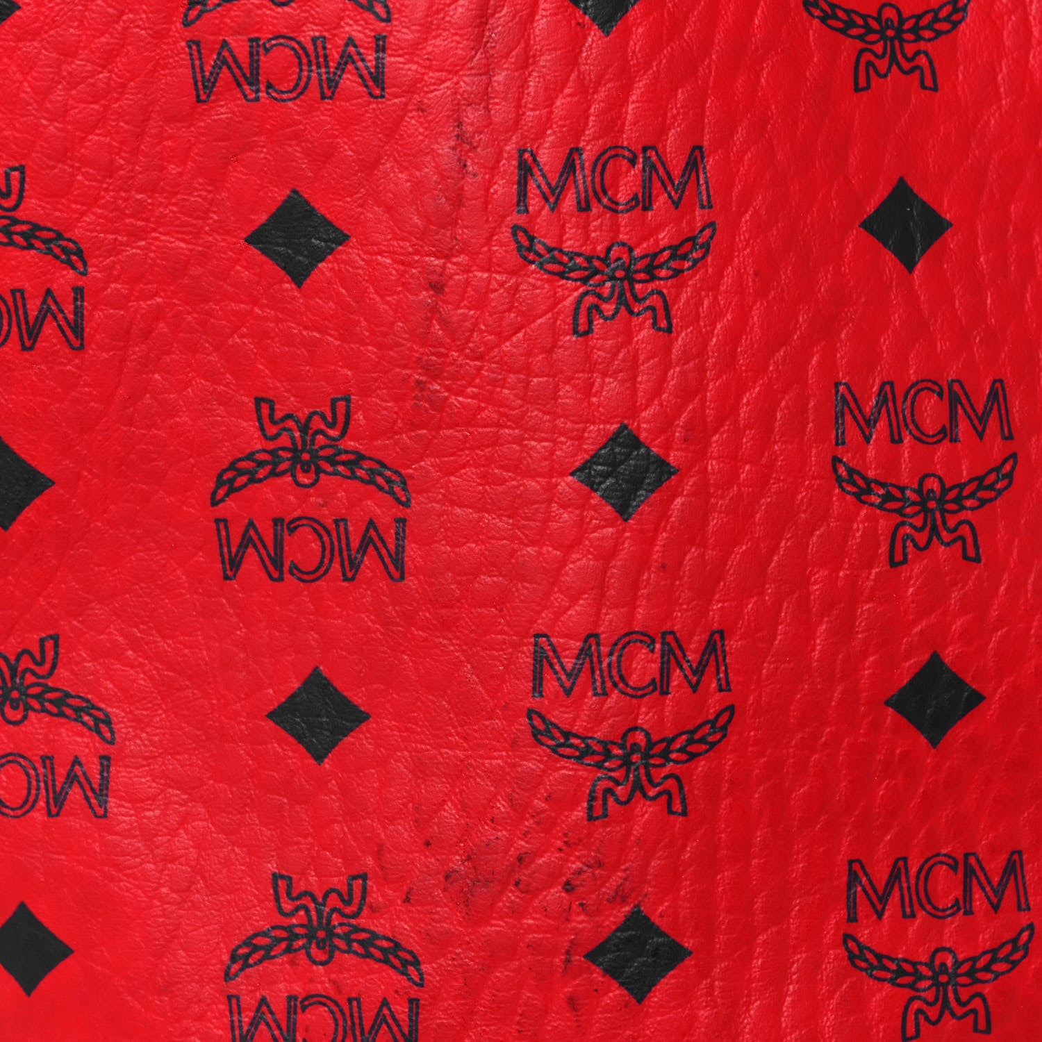 MCM Visetos Large Liz Reversible Shopper Tote Ruby Red 20 of 24