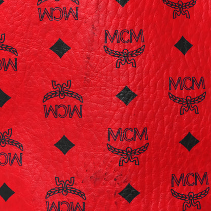 MCM Visetos Large Liz Reversible Shopper Tote Ruby Red 20 of 24