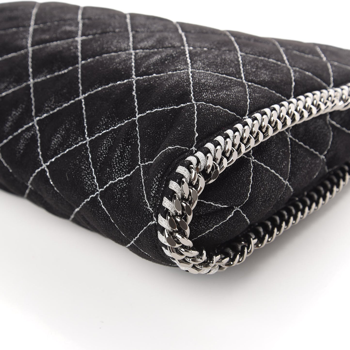 Shaggy Deer Quilted Small Falabella Black