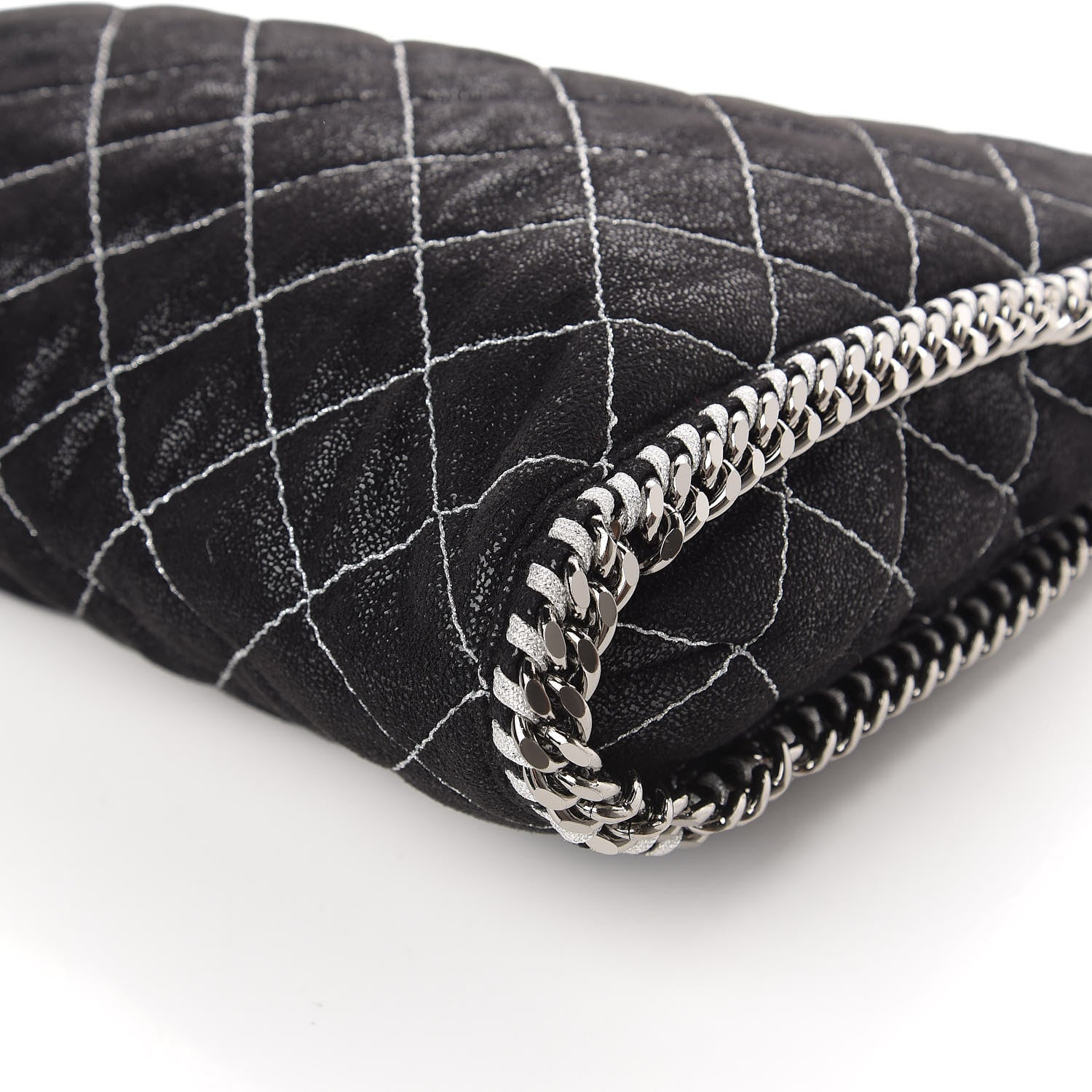 Stella McCartney Shaggy Deer Quilted Small Falabella Black 9 of 10