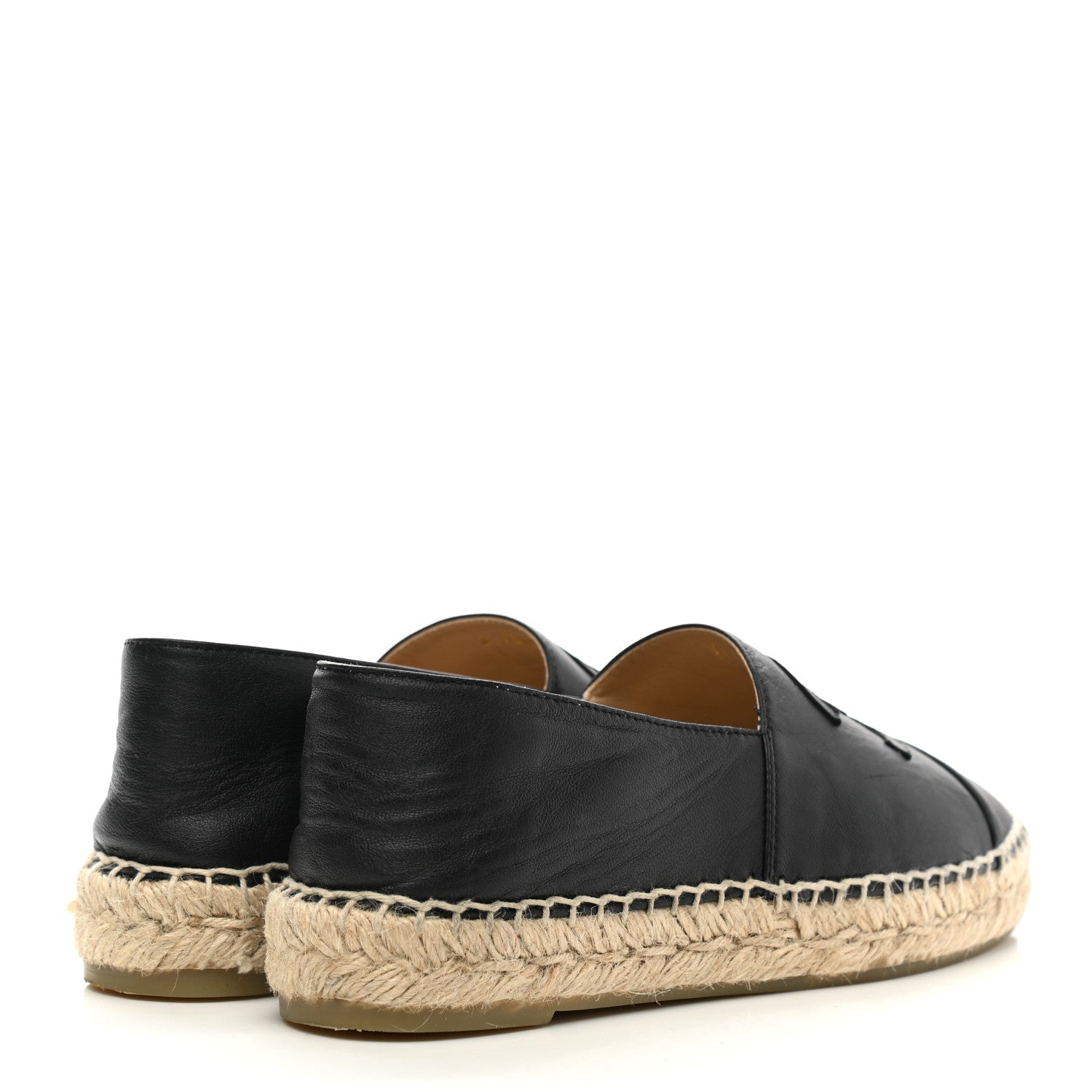 Chanel Lambskin CC Espadrilles 36 Black 4 of 9