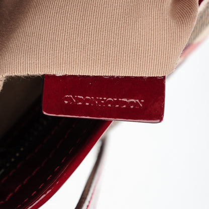 Burberry Patent Supernova Check Stars Small Julia Crossbody Bag Berry Red 6 of 10