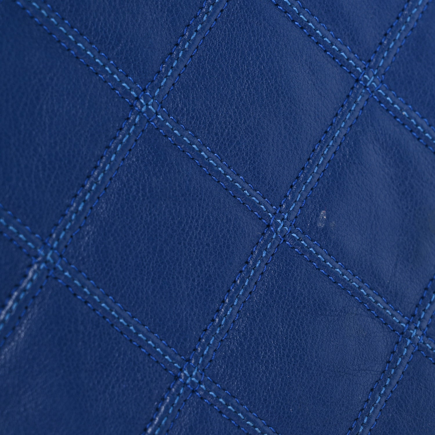 Chanel Calfskin Stitched Thin City Clutch Blue 14 of 16